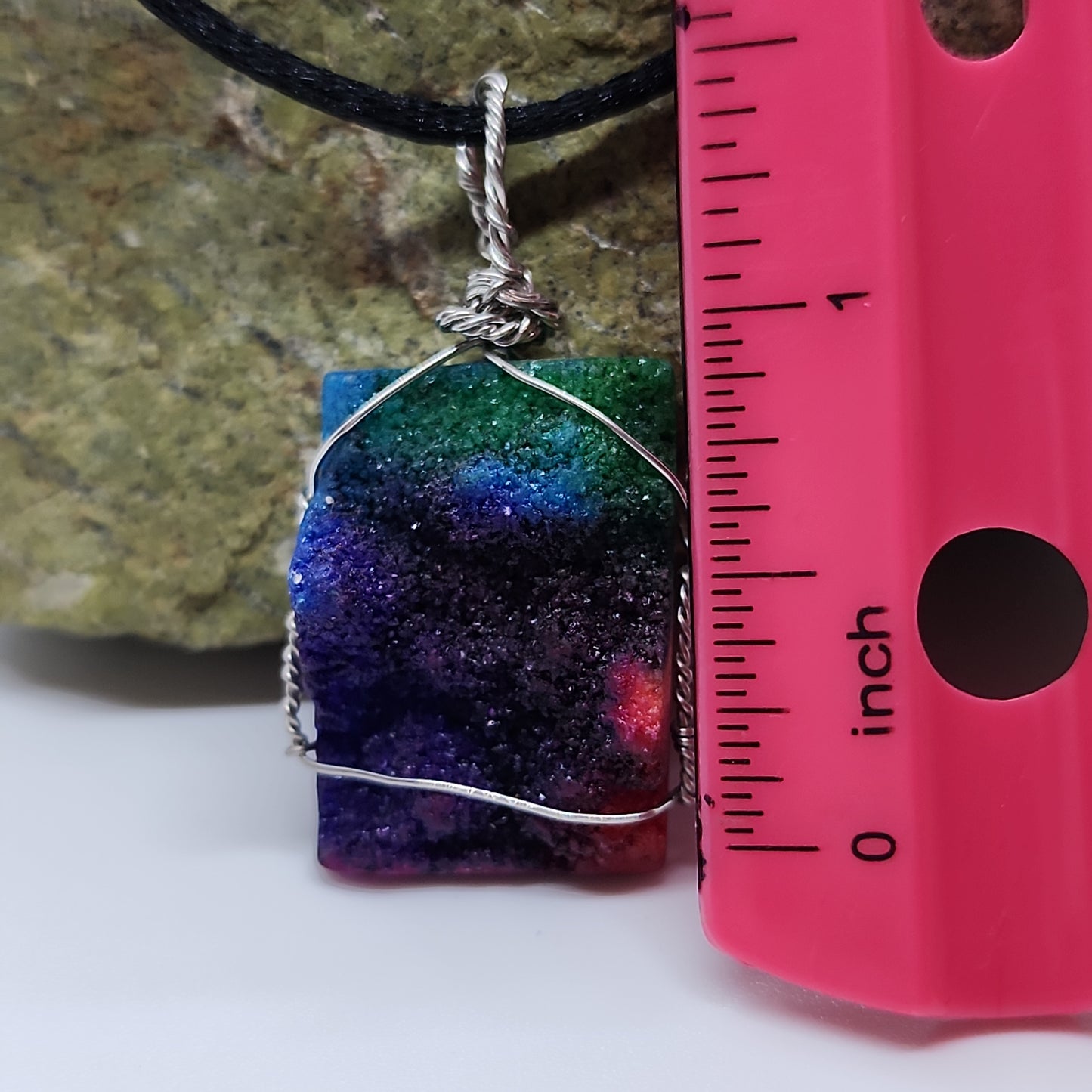 Pendant Dyed Druzy Quartz