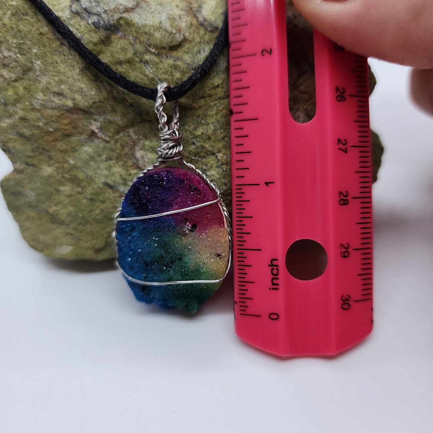 Pendant Dyed Druzy Quartz