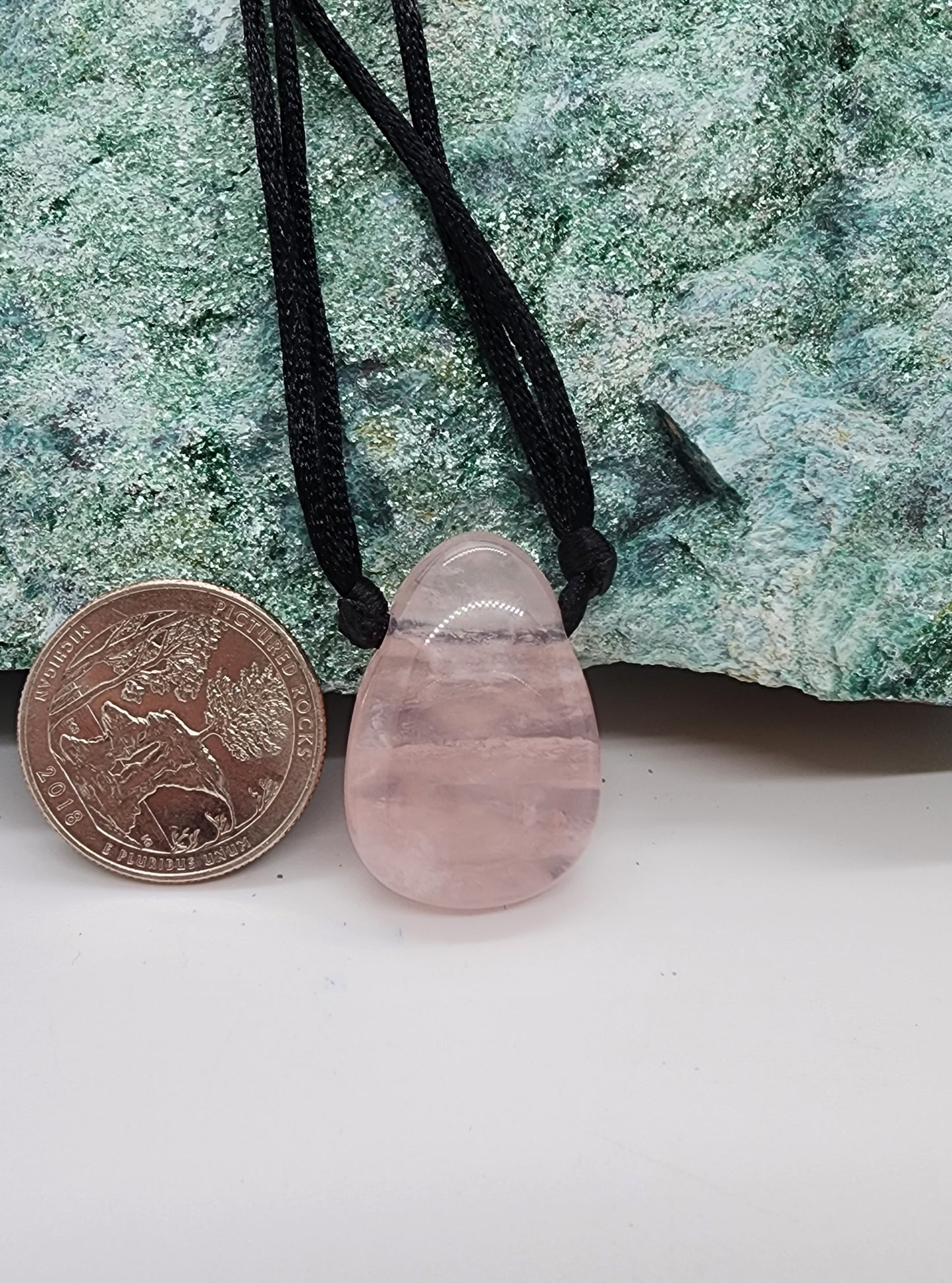 Drilled Pendant Rose Quartz