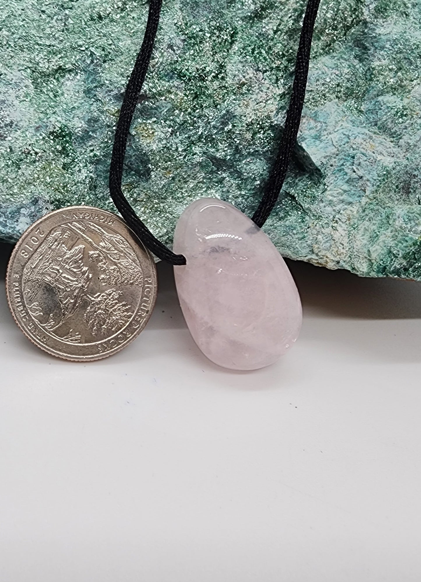 Drilled Pendant Rose Quartz