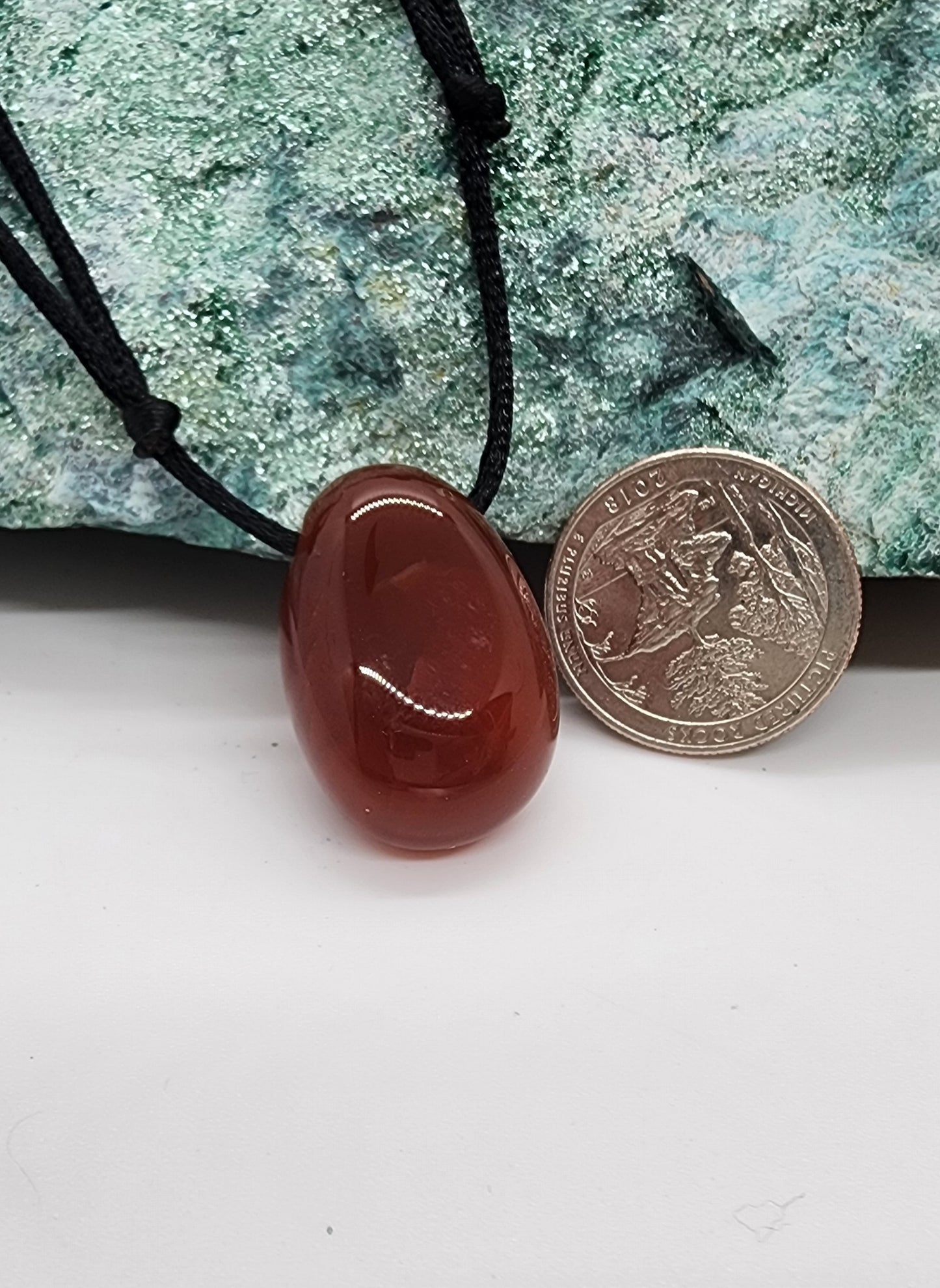 Drilled Pendant Carnelian