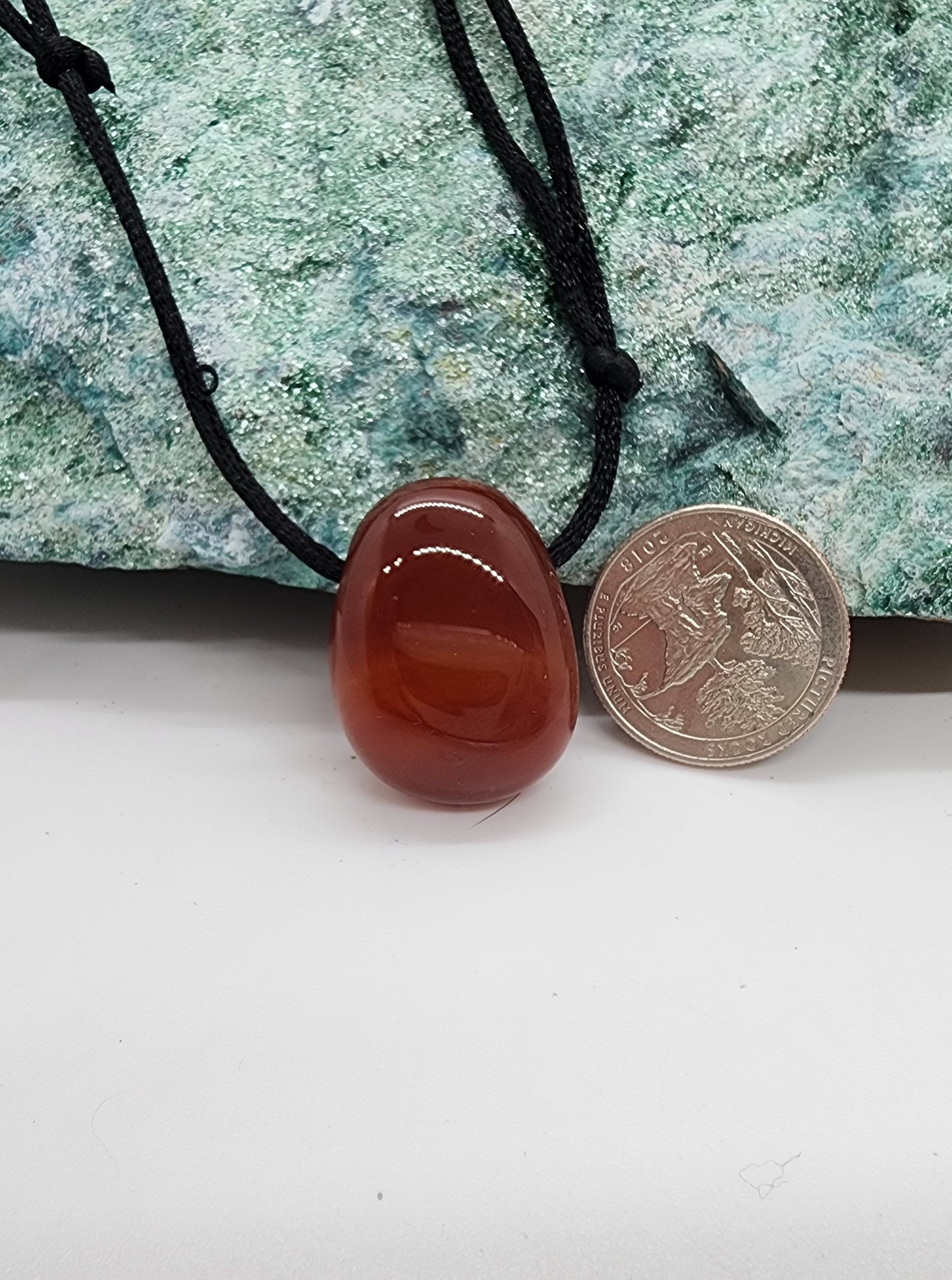 Drilled Pendant Carnelian