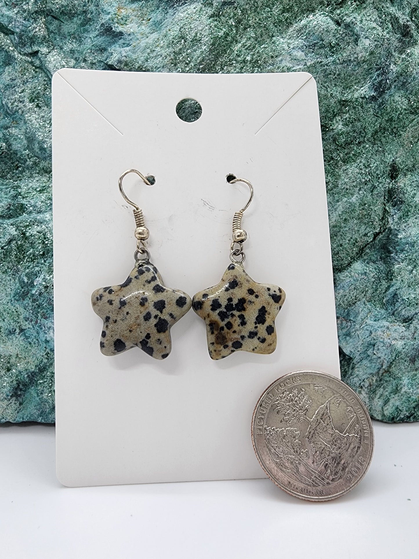 Earrings Dalmation Jasper